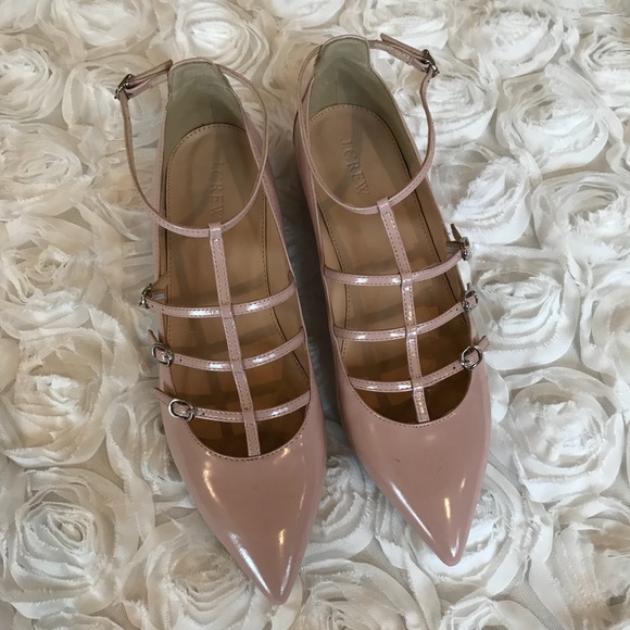J. Crew Shoes - J. Crew Nude Caged Pointed Toe Flats Size 8
